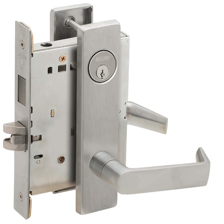 Schlage Closet Mortise Lock with Deadbolt, 06L Design, Satin Chrome L9465P 06L 626